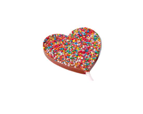 Ministry of Chocolate Rainbow Heart Lollipop