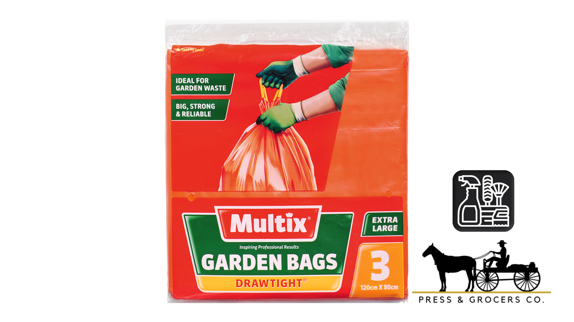 Multix Drawtight Extra Large Garden Bags (3Pk)