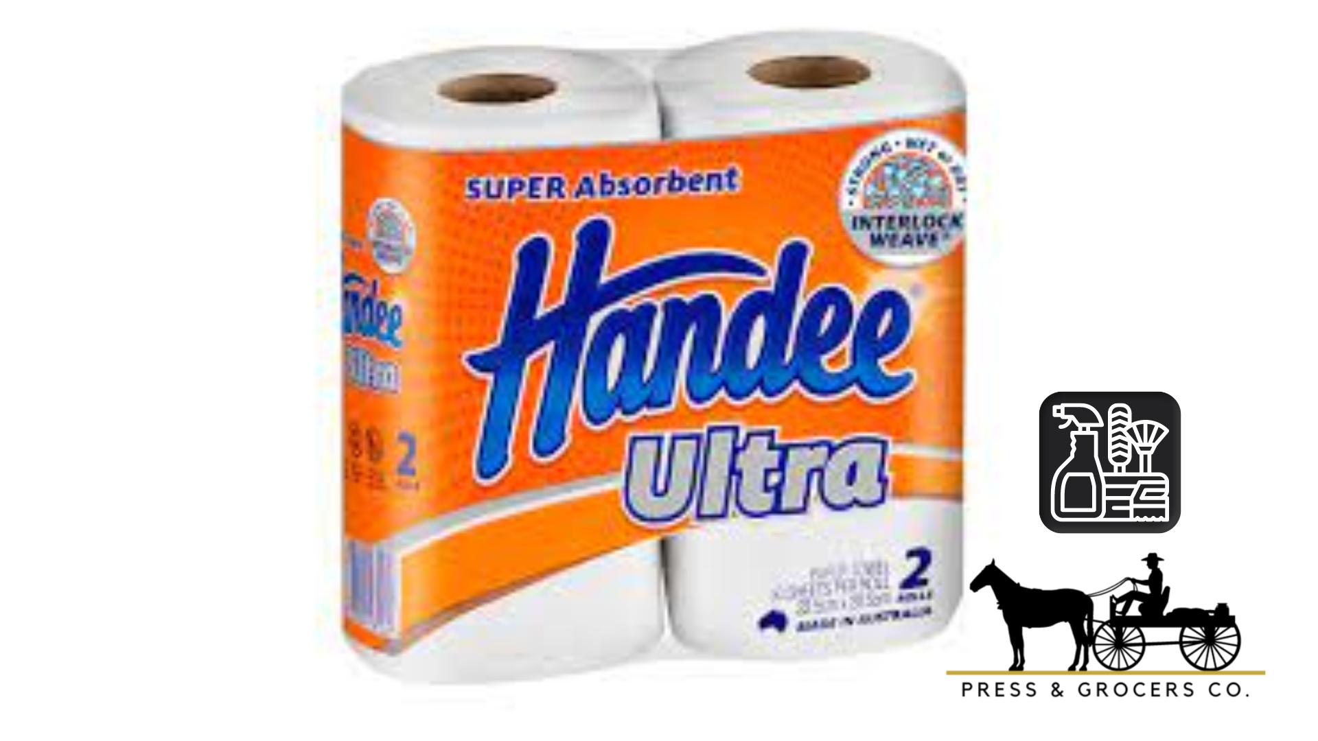 Handee Ultra Double Sock Kitchen Tidy Paper Towel (2 Pack)