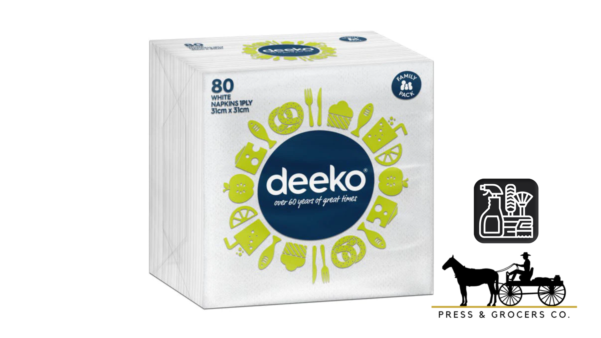 Deeko Paper Napkins 80s