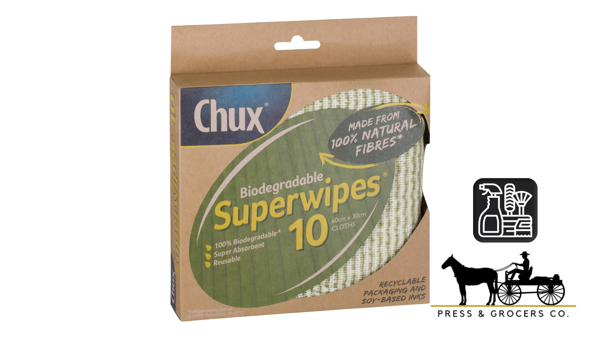 Chux Biodegradable Superwipes (10 Pack)