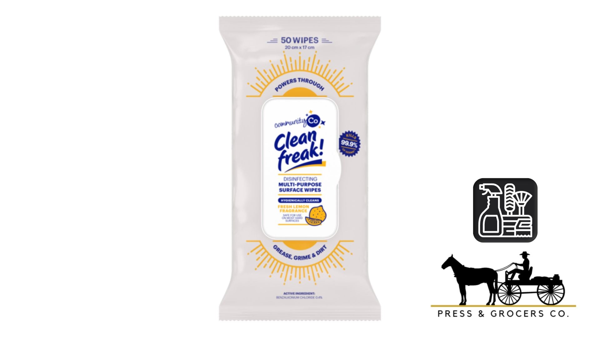 Community Co. Clean Freak Multi-Purpose Surface Wipes 50pk
