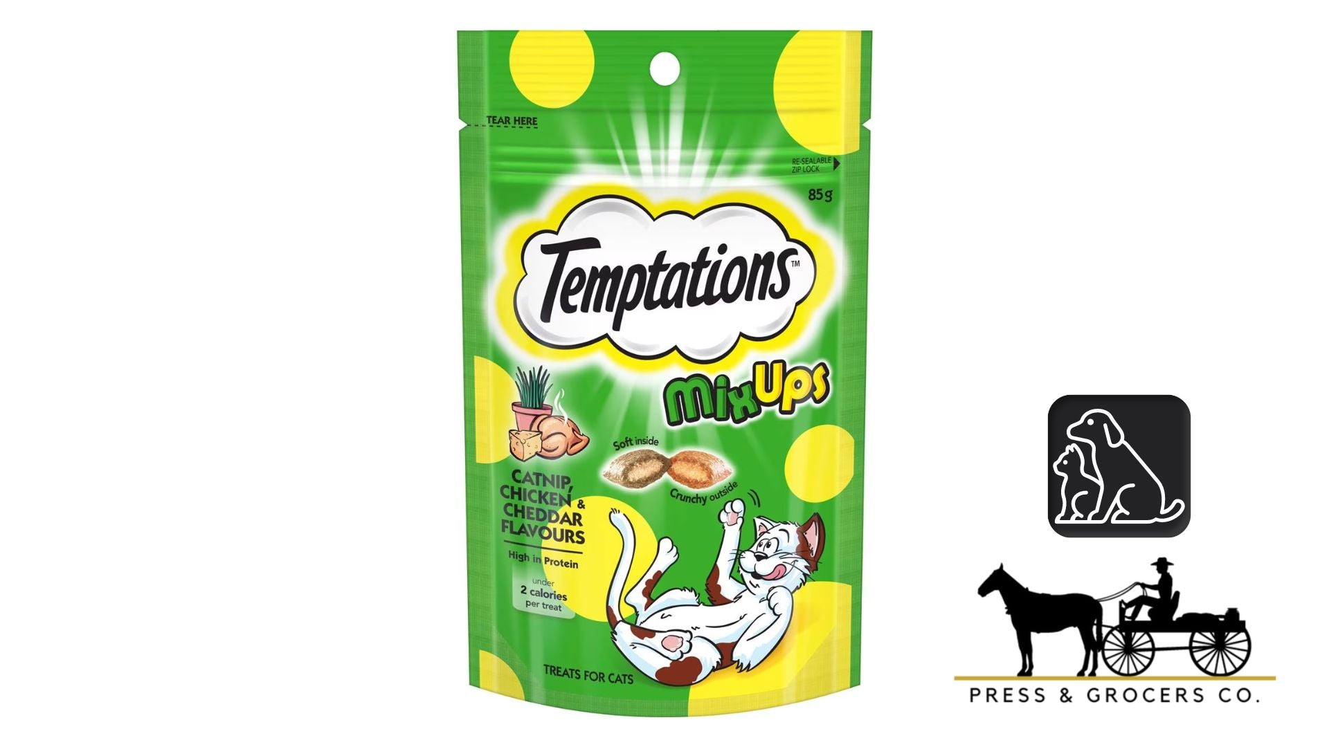 Temptations Mix-Ups Chicken, Cheddar & Catnip 85g