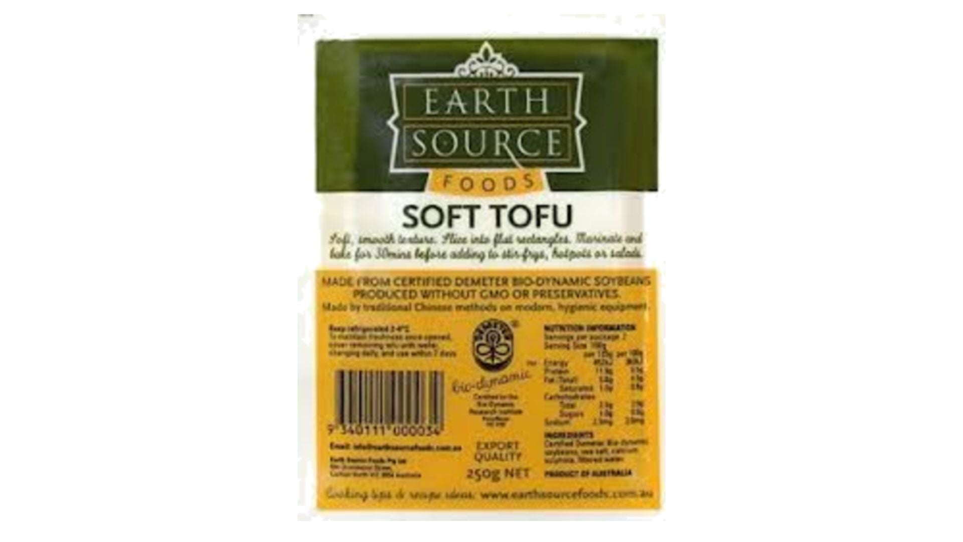 Earth Source Chinese Style Soft Tofu 250g