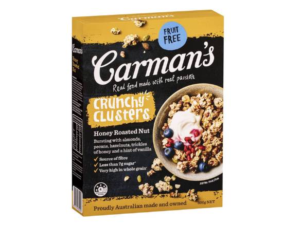 Carman's Crunchy Oats Honey Roasted Nut Clusters 500g