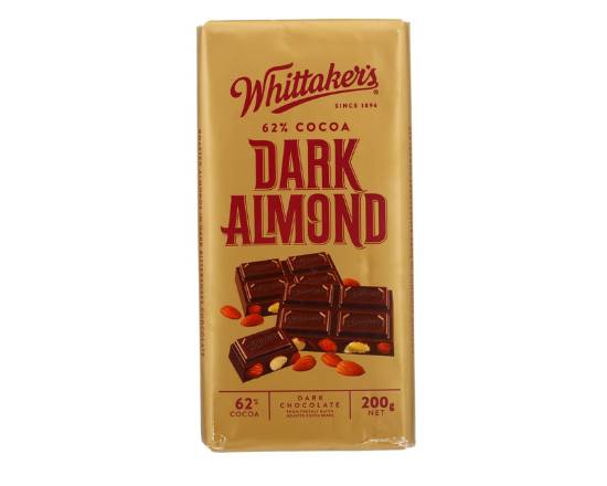 Whittaker's Dark Almond Block 200g