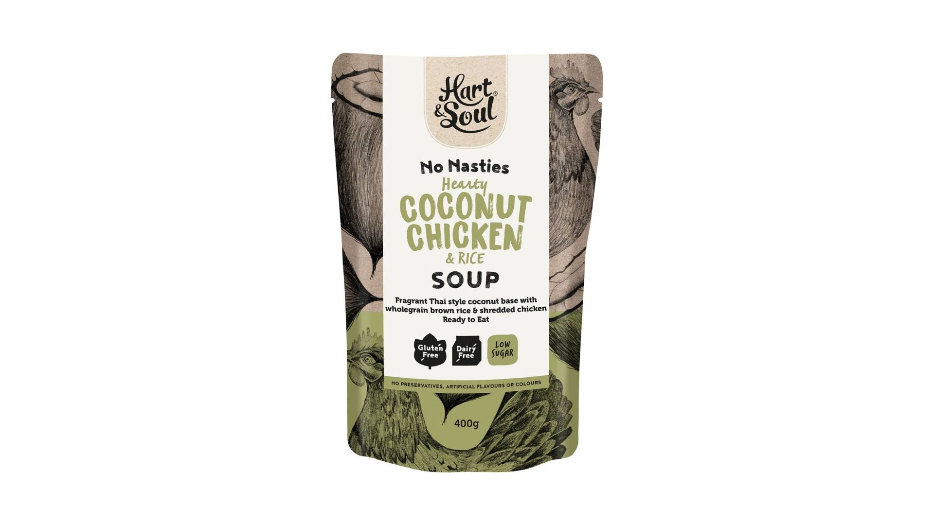 Hart & Soul Soup Coconut Chicken Pouch 400g