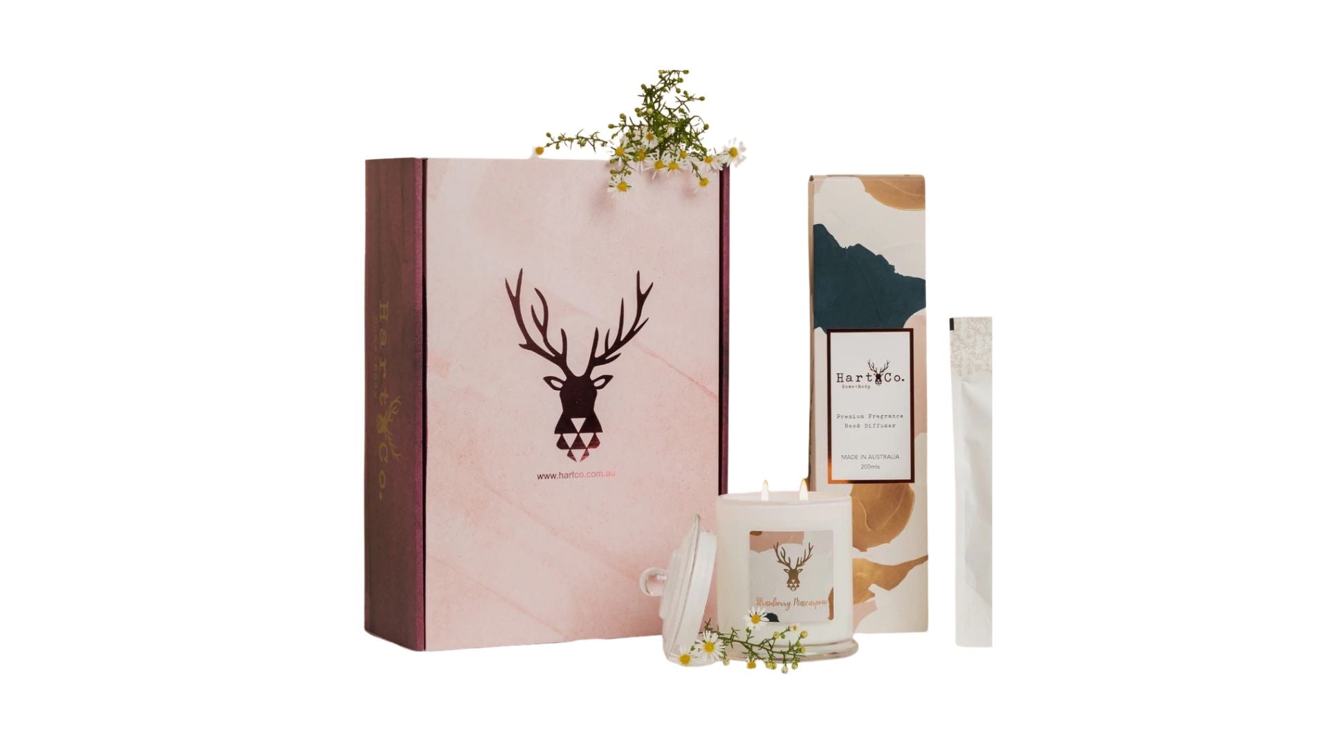 Hart Co Gift Box - Candle, Diffuser & Bouquet