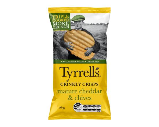Tyrrells Mature Cheese & Chive Crisps 165g