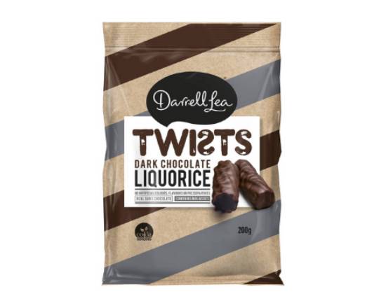 Darrell Lea Dark Chocolate Liquorice Twist 200g