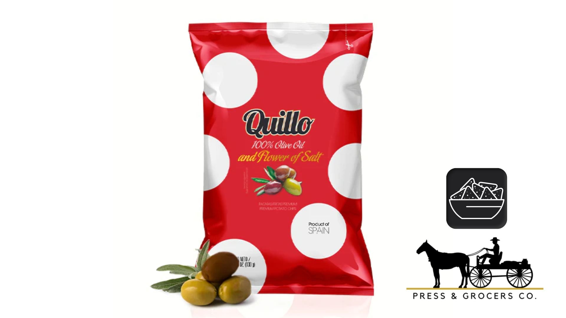 Quillo Potato Chips Olive Oil & Flower of Salt 130g