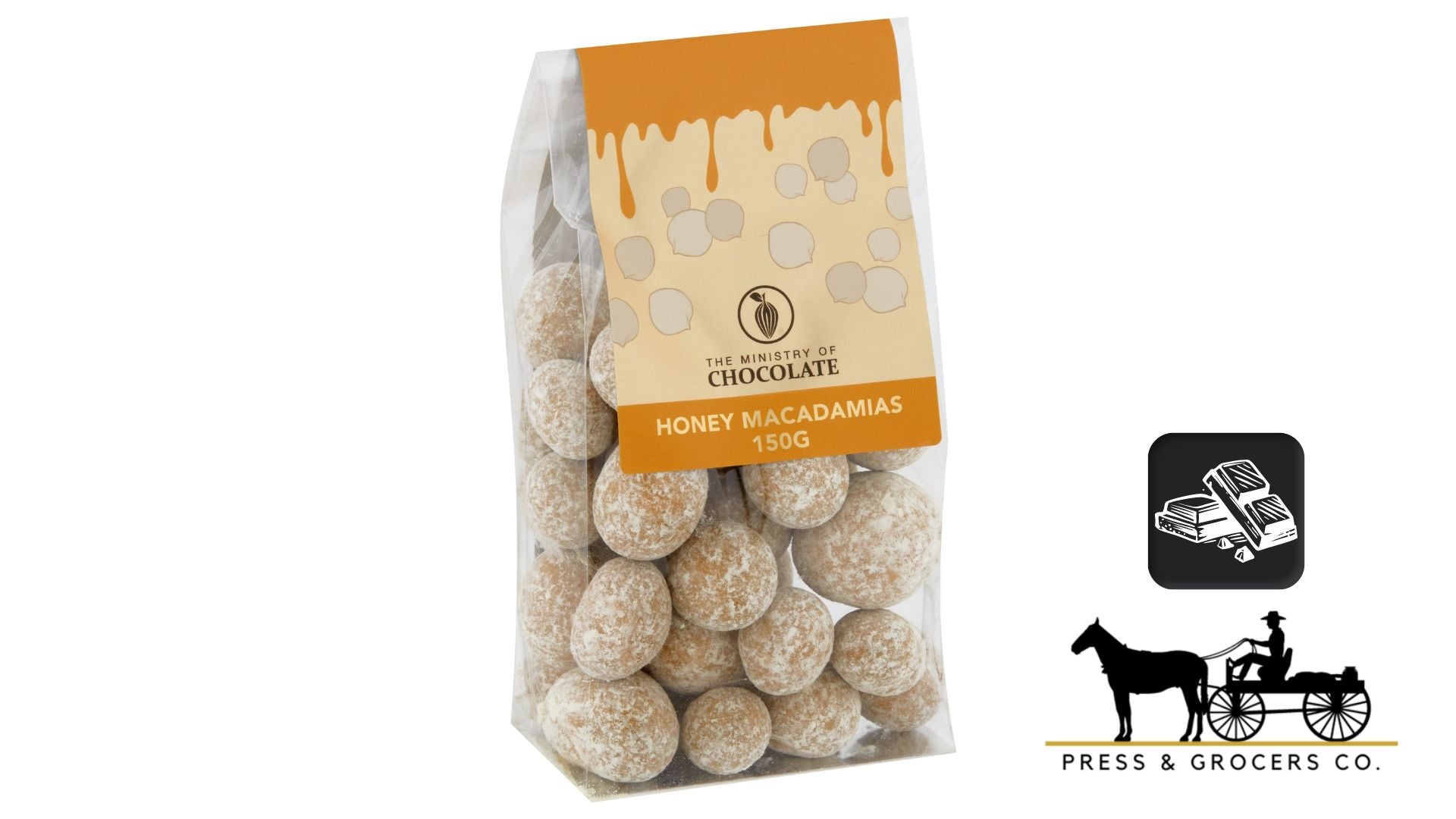 Ministry of Chocolate Honey Macadamia 150g