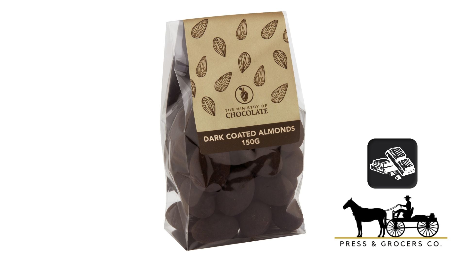 Ministry of Chocolate Dark Coated Almonds 150g