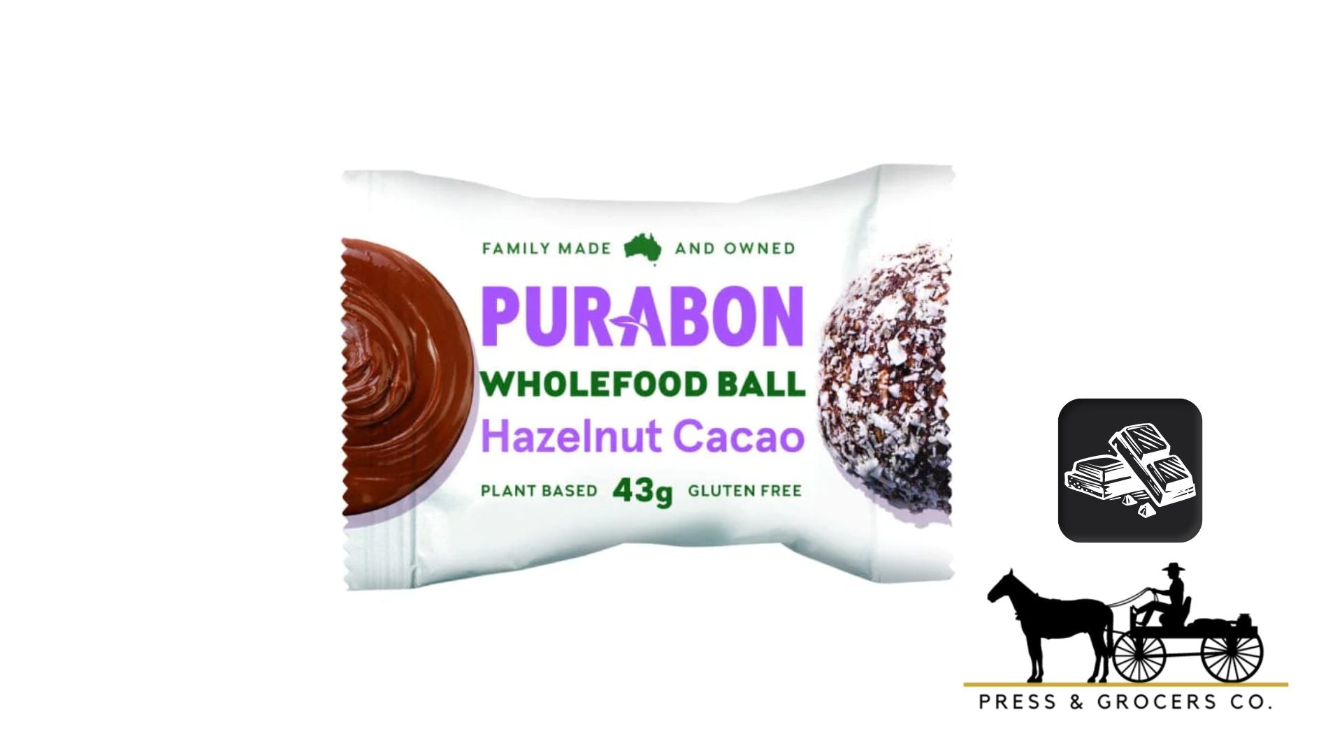 Purabon Wholefood Ball Hazelnut Cacao 43g