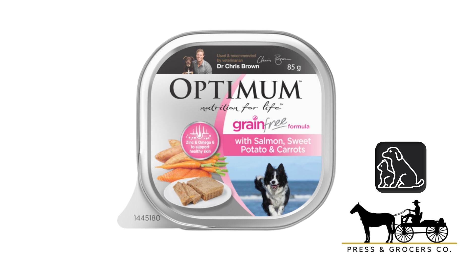 Optimum Dog Food Grain Free Salmon Sweet Potato & Carrots 85g