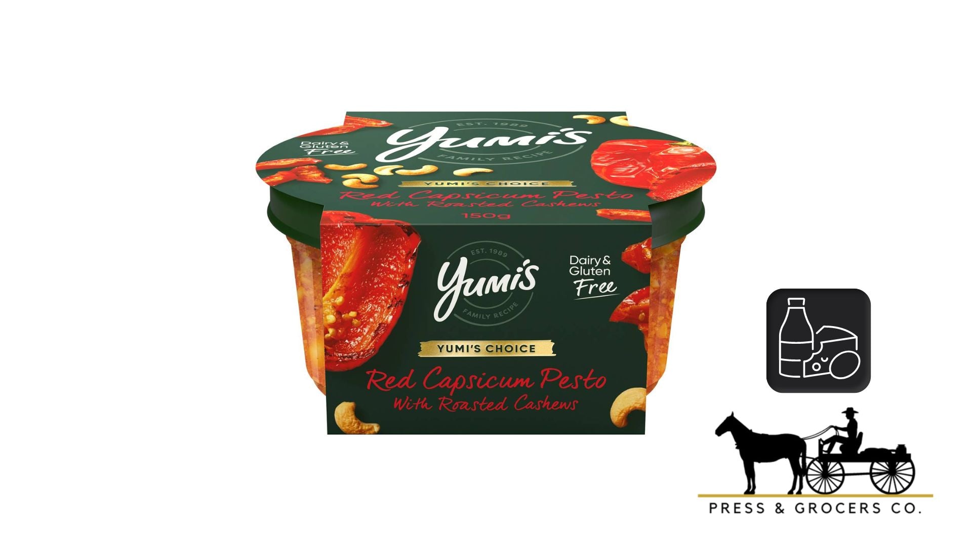 Yumi's Dip Capsicum Pesto with Roasted Cashews 150g