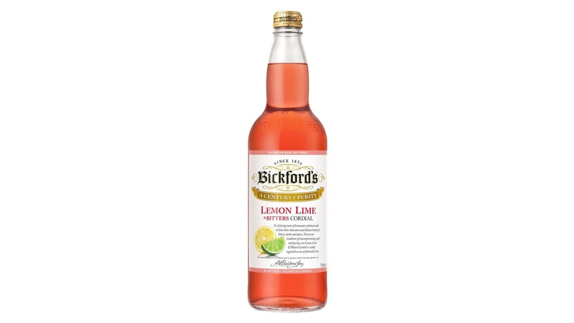 Bickfords Cordial Lemon Lime Bitters 750ml