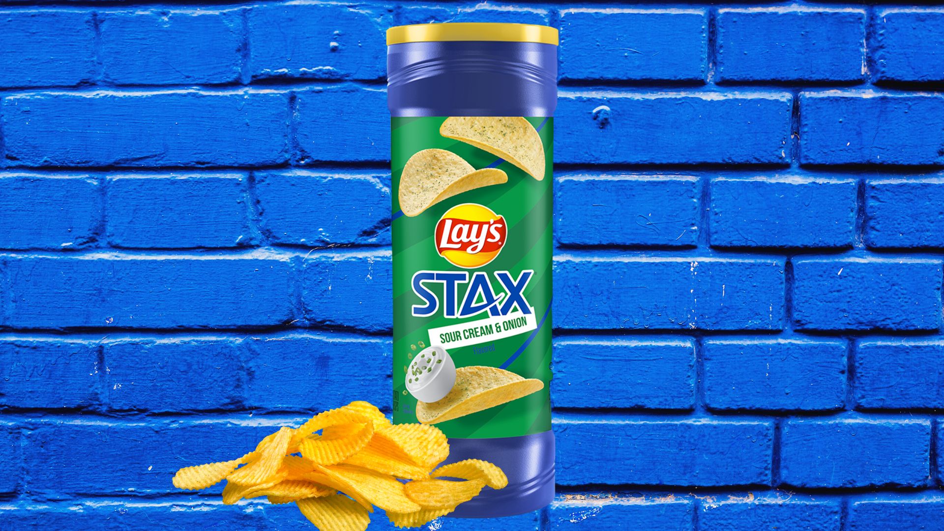 Lay's Stax Potato Chips Sour Cream & Onion 135g