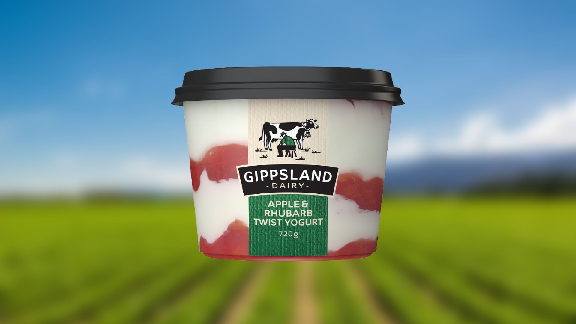 Gippsland Dairy Apple & Rhubarb Yoghurt 700g
