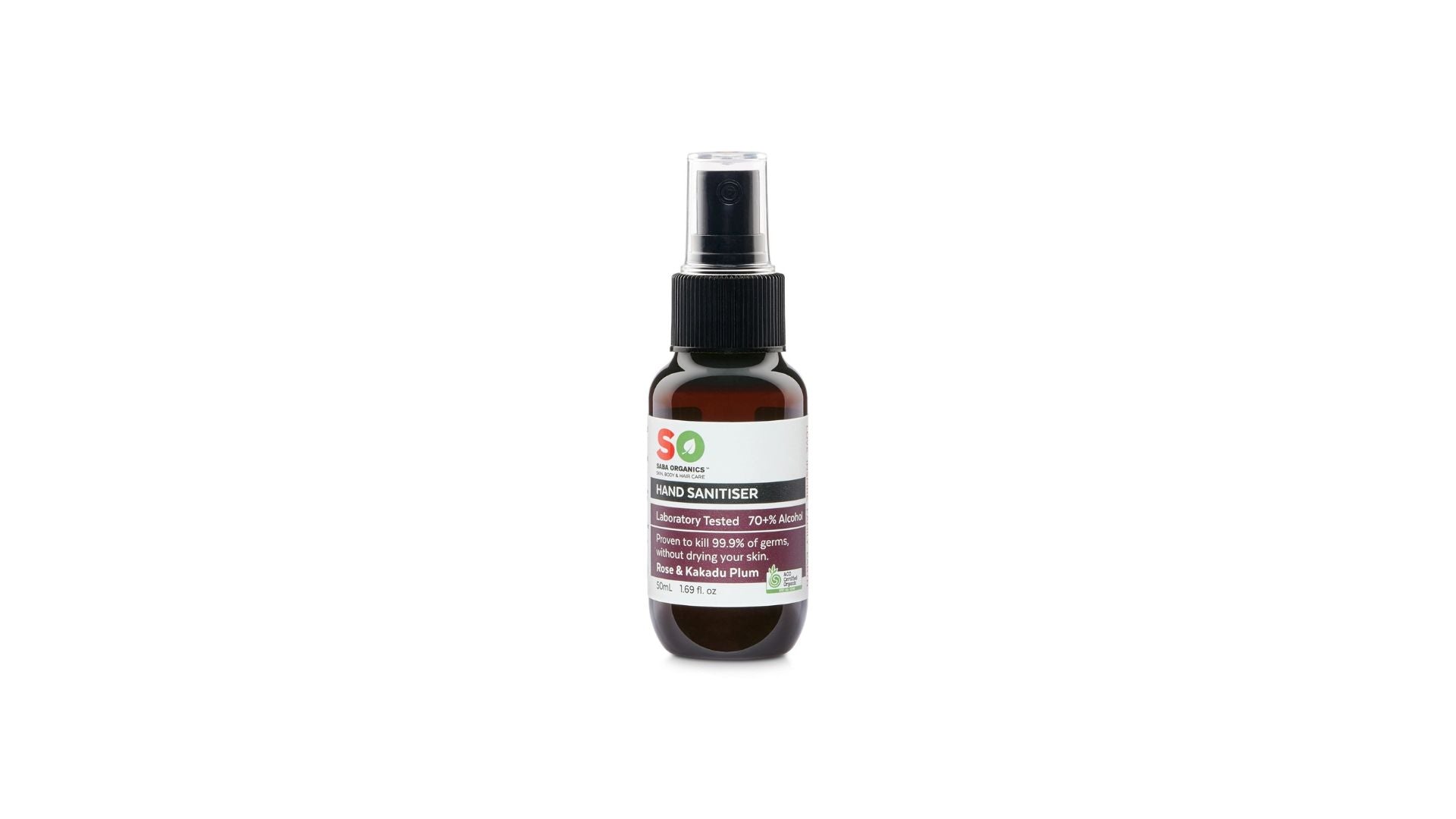 Saba Hand Sanitiser Rose & Kakadu Plum 50ml