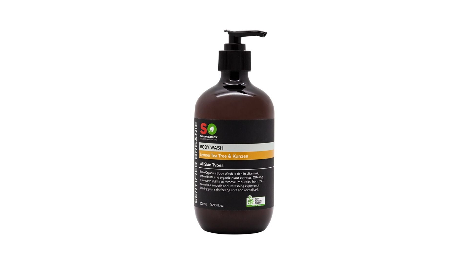 Saba Body Wash Lemon Tea Tree & Kunzea 500ml