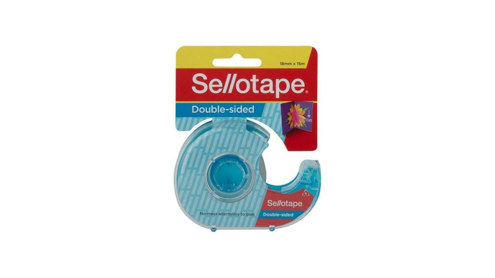 Sellotape Double Sided Tape with Holder 18mmx15m