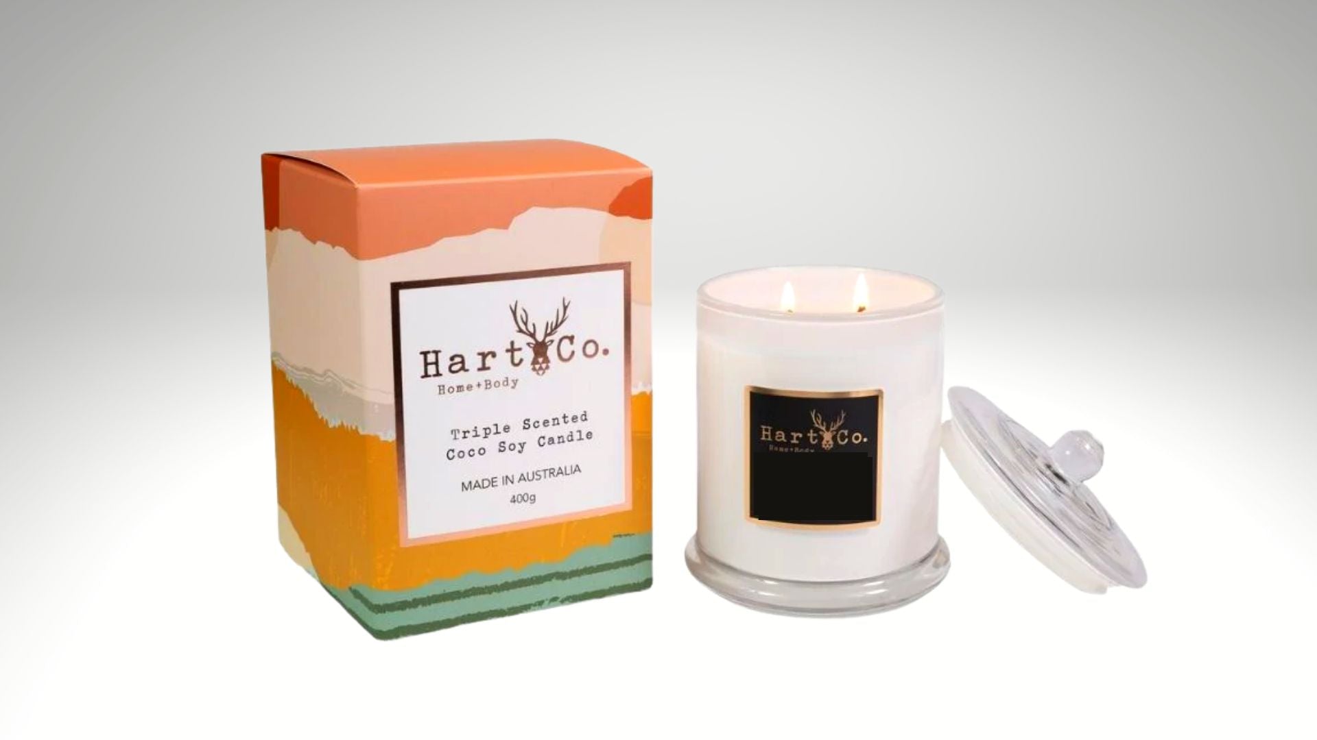 Hart Co Lemongrass & Ginger Large Double Wick Candle 400g