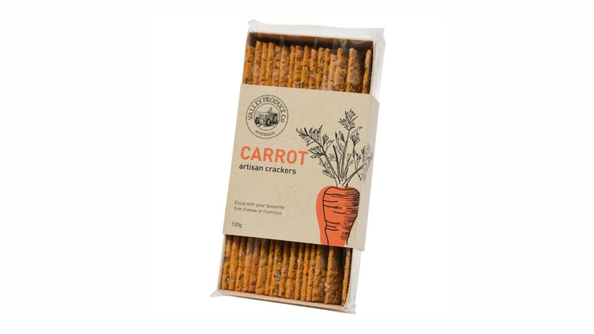 Valley Produce Co Artisan Carrot Crackers 130g