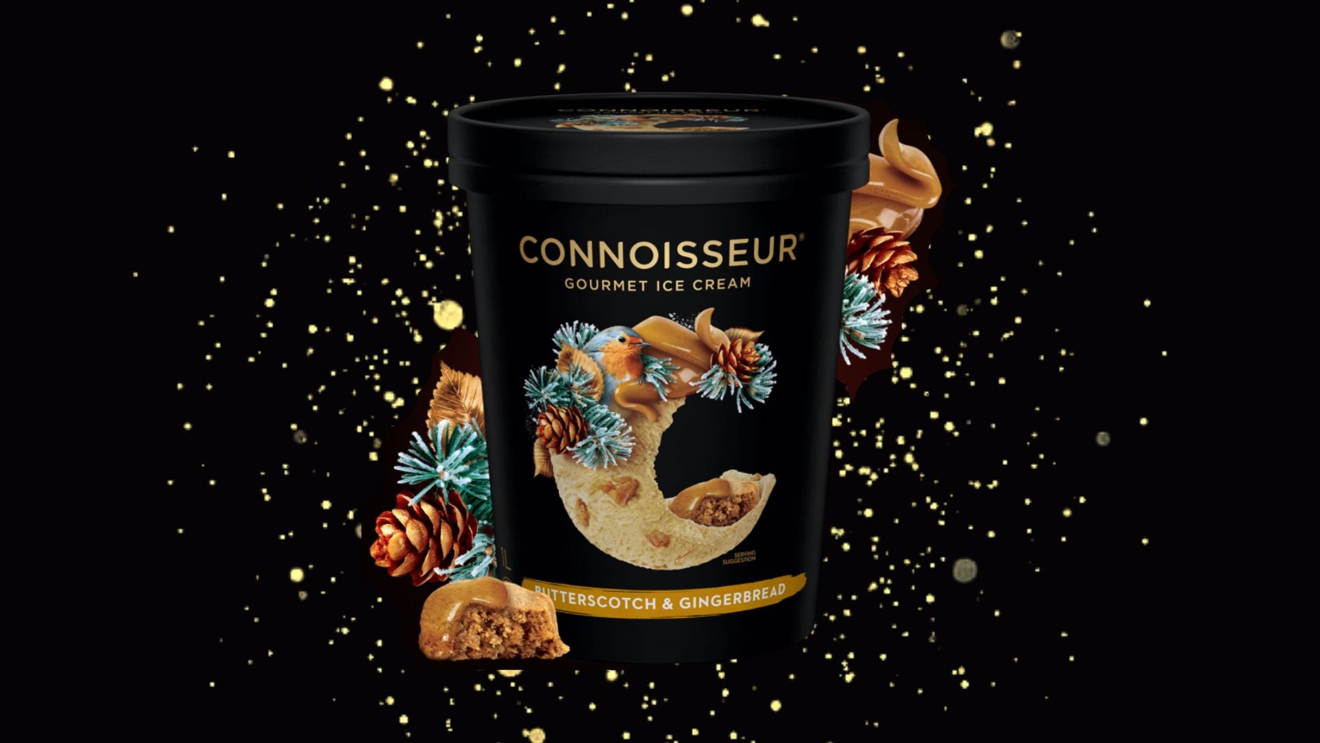 Connoisseur Butterscotch & Gingerbread Ice Cream 1L