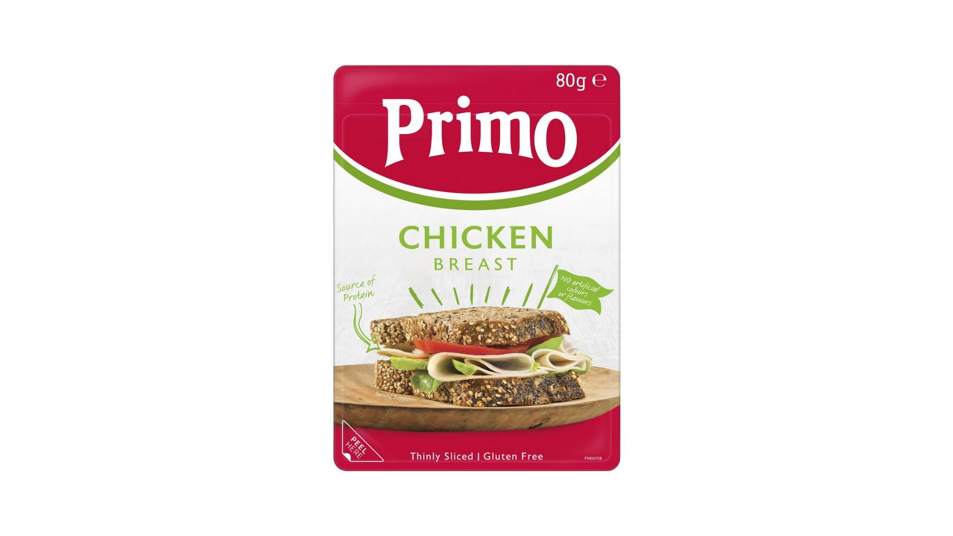 Primo Chicken Breast Thinly Sliced 80g
