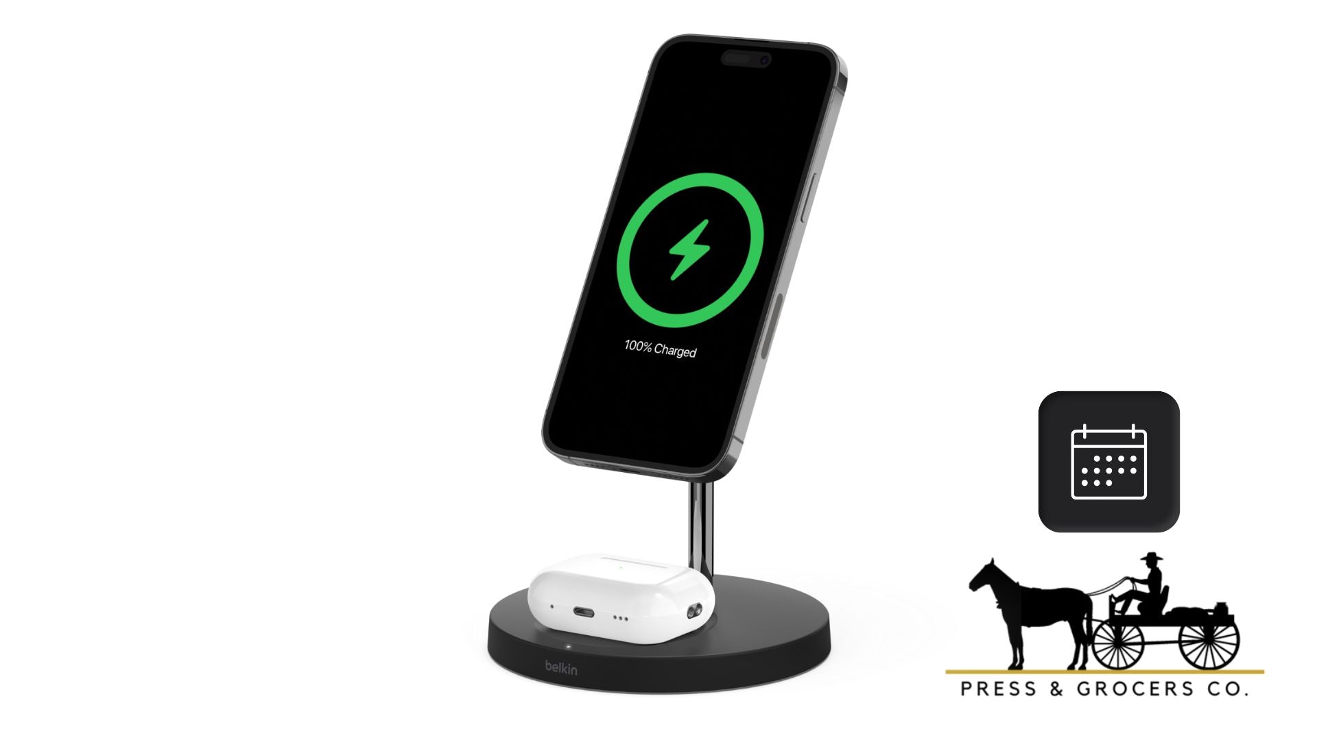 Belkin BoostCharge Pro 2-in-1 Wireless Charger Stand with Official Mag –  Press & Grocers Co.