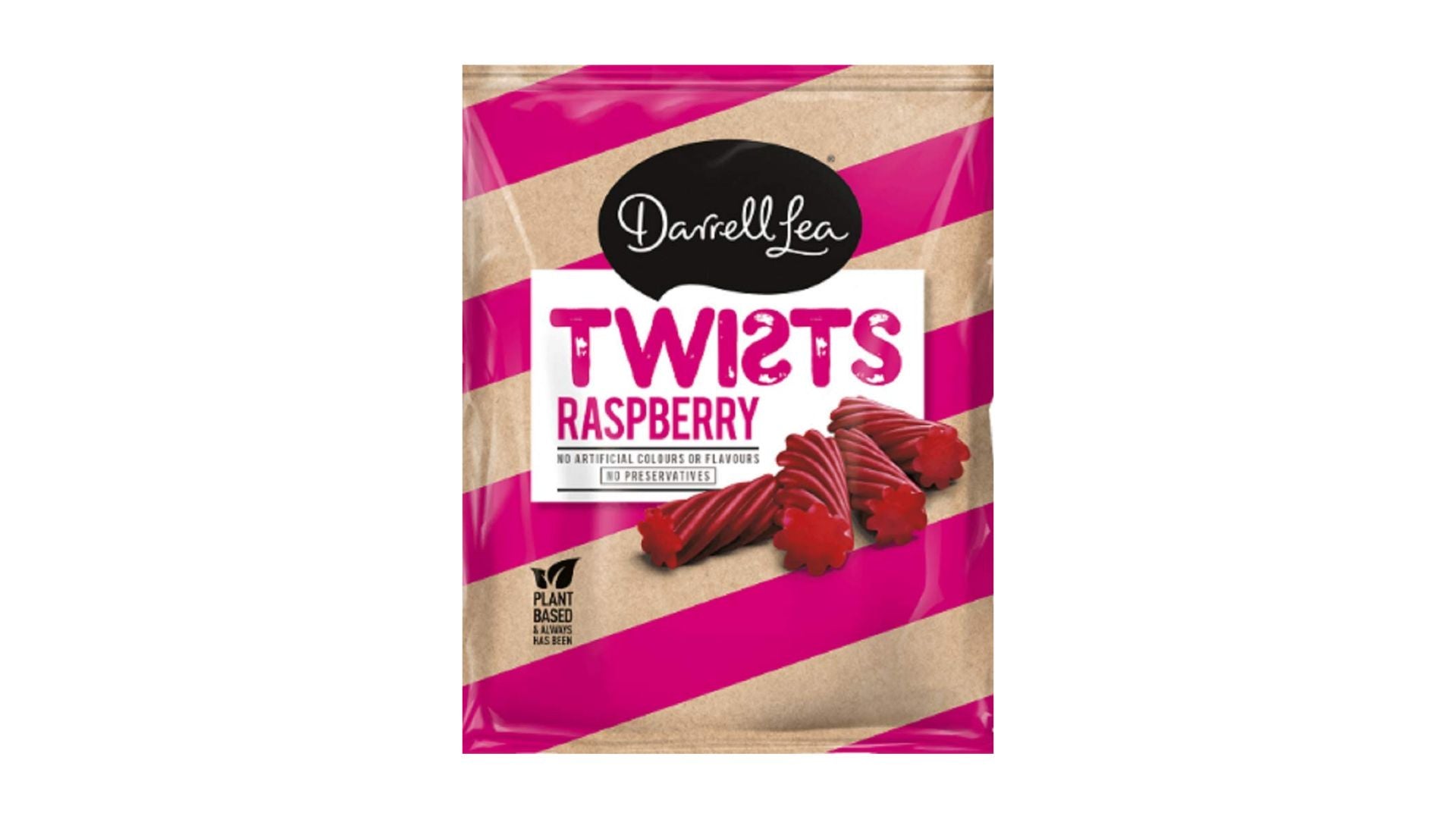 Darrell Lea Raspberry Liquorice Twists 280g