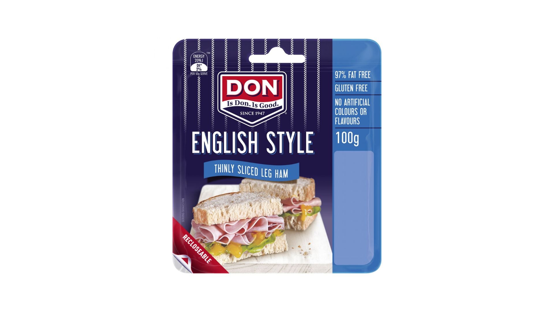 Don English Style Thinly Sliced Leg Ham 100g