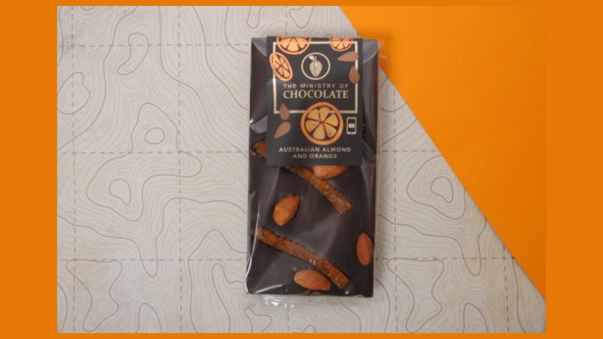 Ministry of Chocolate Dark Australian Almond & Orange 100g