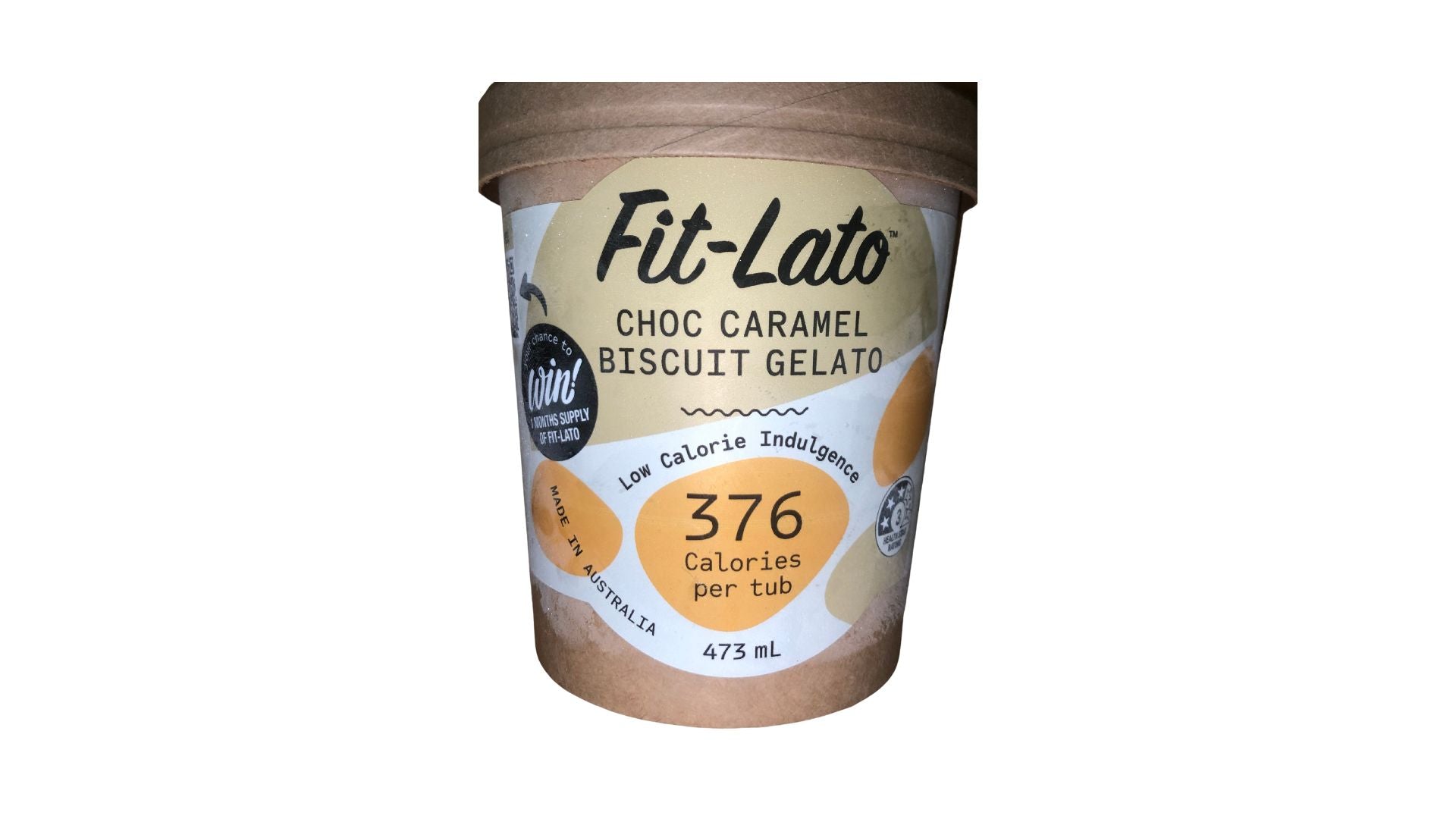 Fit-Lato Choc Caramel Biscuit Gelato 473ml