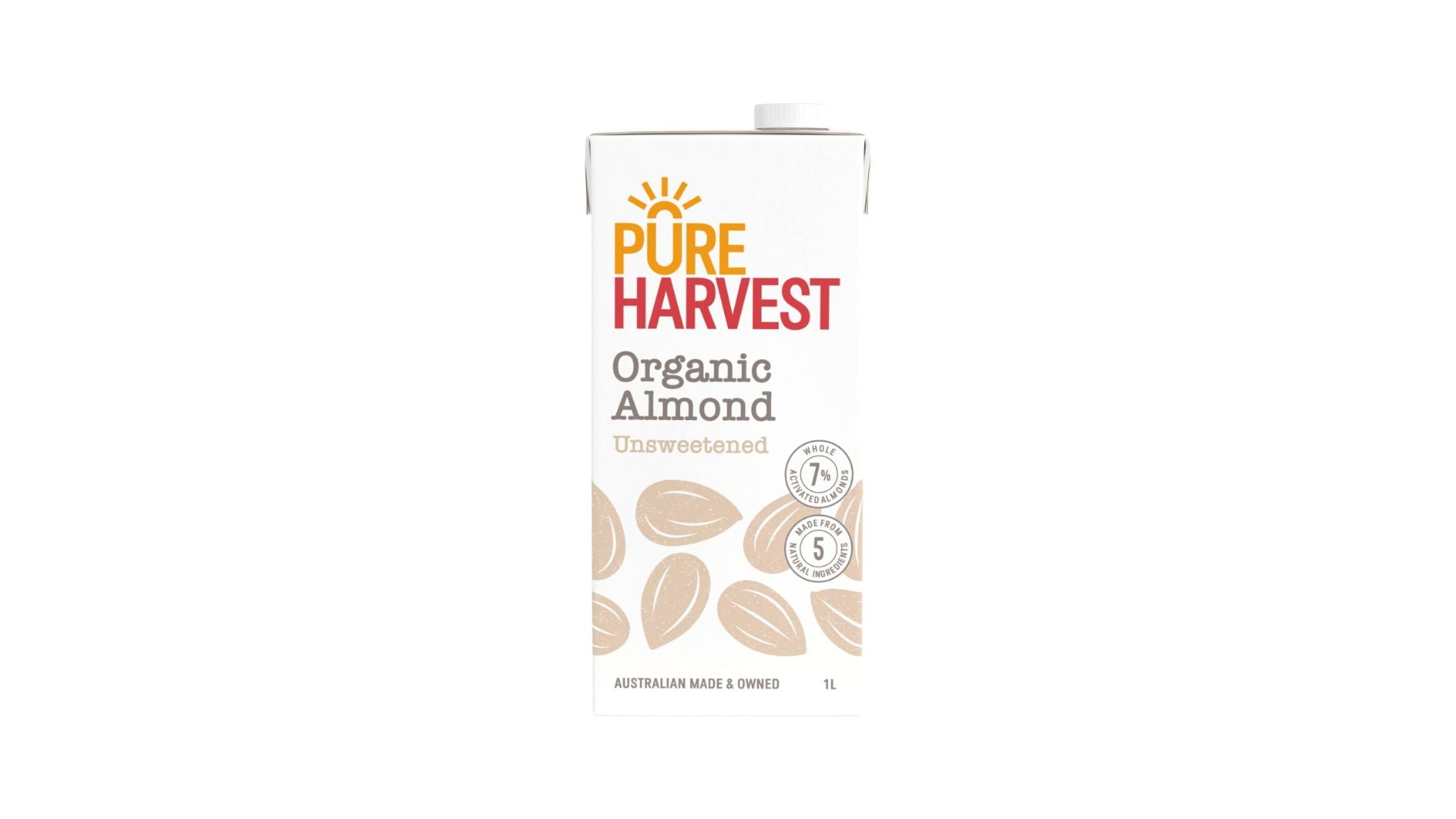 Pure Harvest Almond Unsweetened Non Dairy Milk 1L