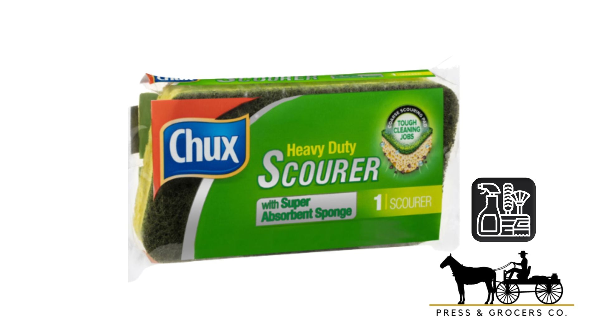 Chux Heavy Duty Scourer with Sponge Each