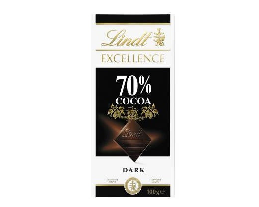 Lindt 70% Dark Chocolate Block 100g