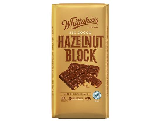 Whittaker's 33% Hazelnut 200g