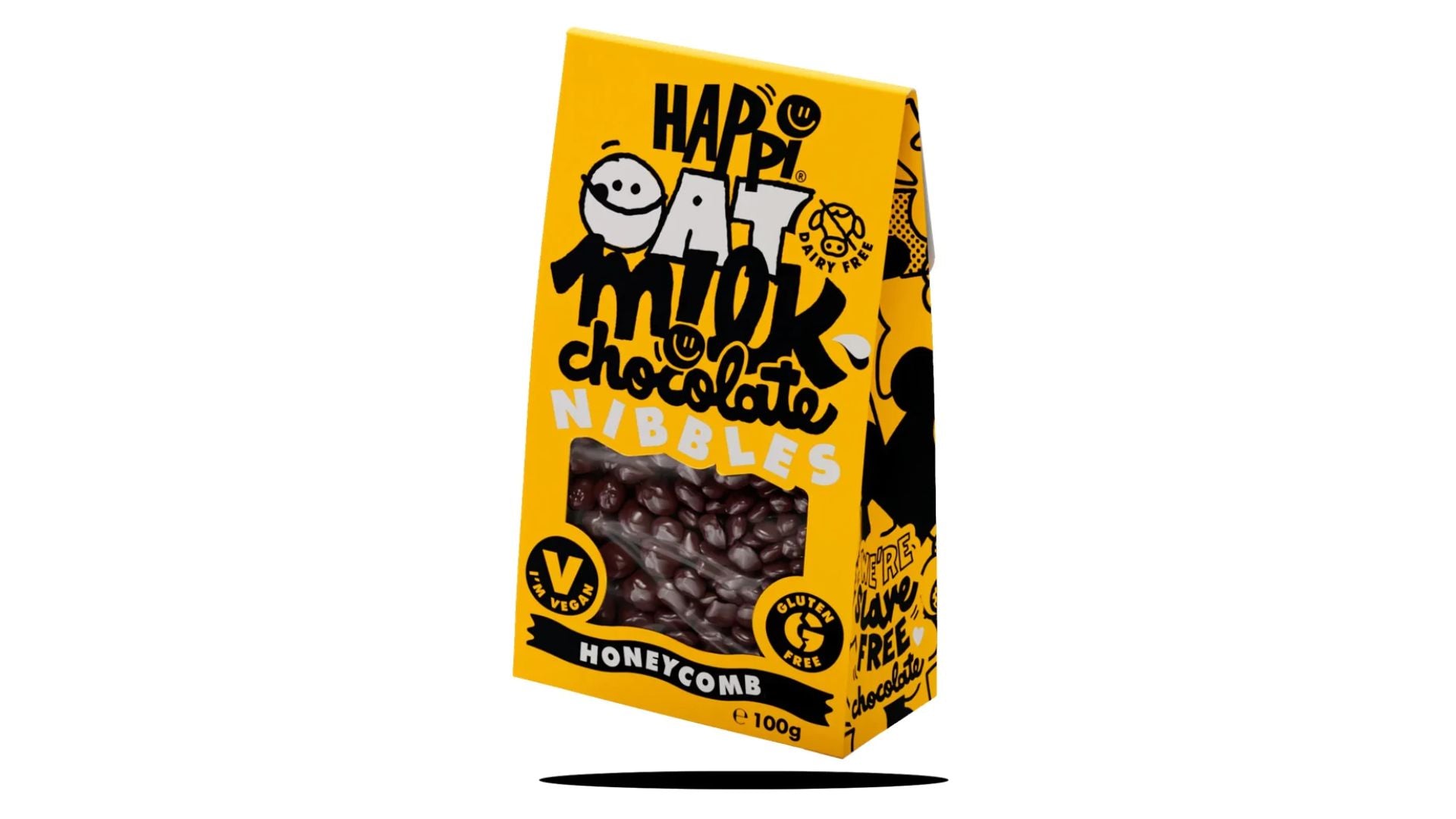 Happi Oat Milk Chocolate Nibbles Honeycomb 100g