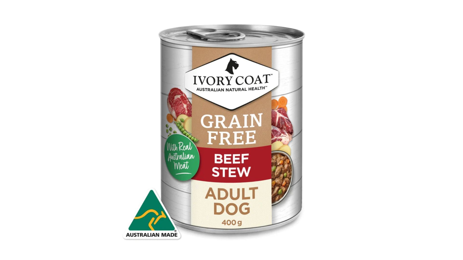 Ivory Coat Adult Dog Grain Free Beef Stew 400g