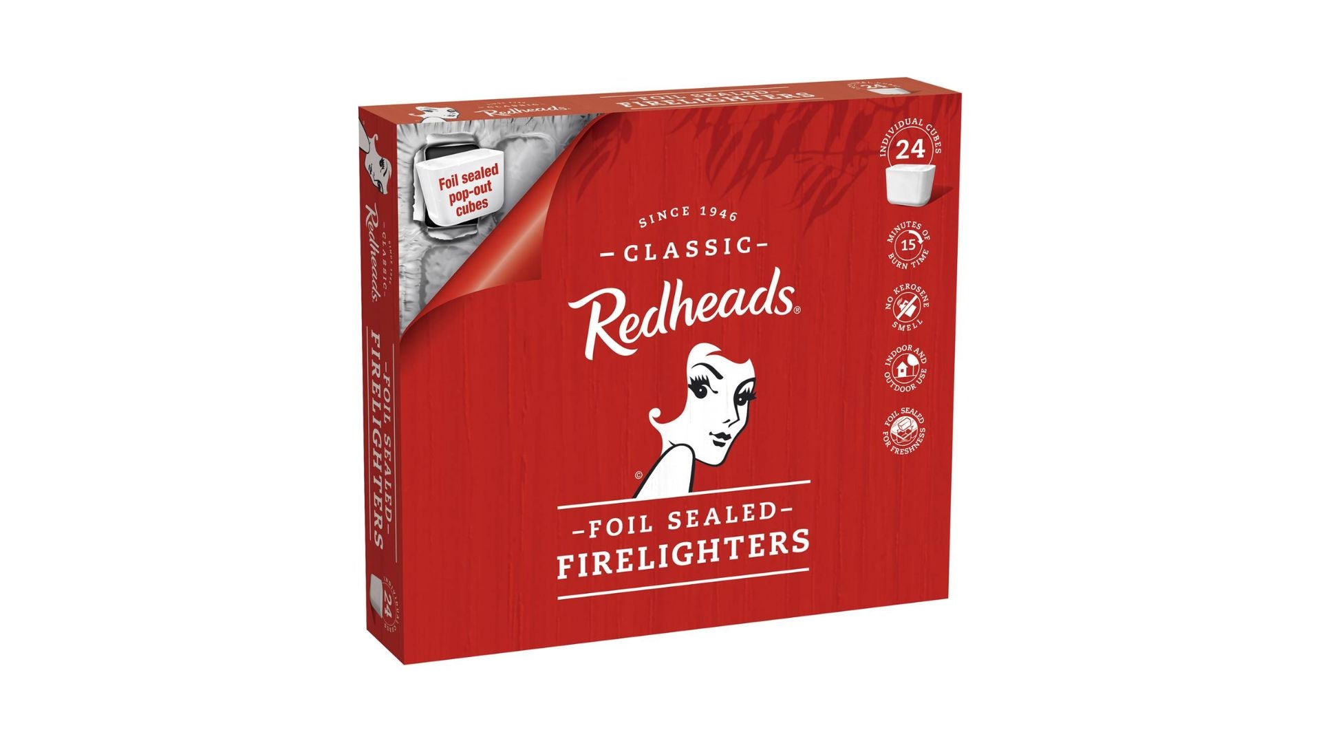 Redheads Foil-sealed Fire Lighters 24 Pack