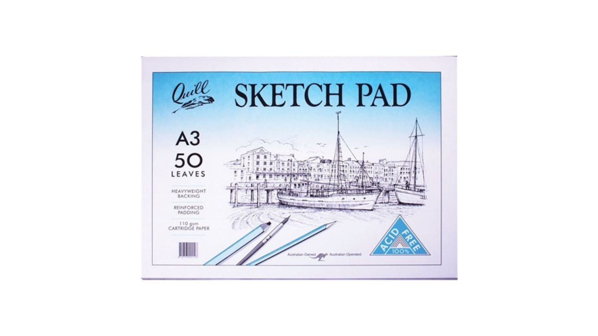 Quill Sketchpad White 50 Leaves (A3 Size)
